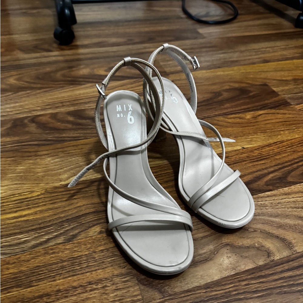 Mix No. 6 Women's Beige Strappy Heels